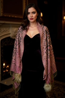 real rabbit fur pom pom scarf