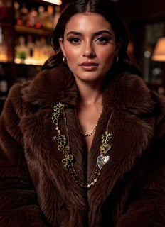 leopard heart necklace