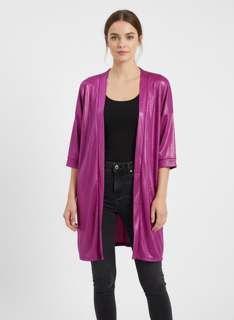 metallic purple cardigan