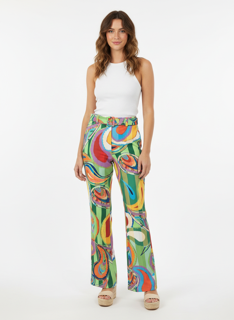 multi color print pants
