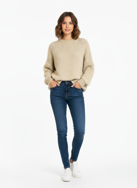 beige knit sweater