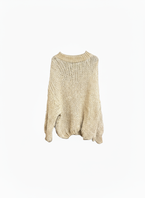 beige knit sweater