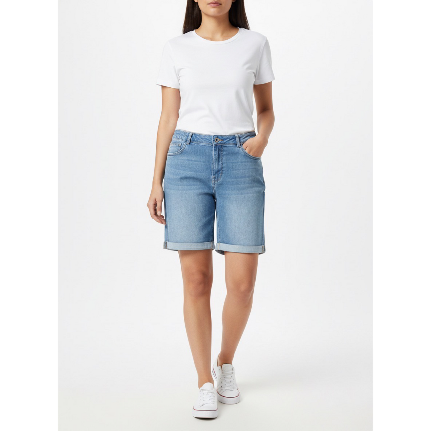 Basic Blue Denim Jean Short