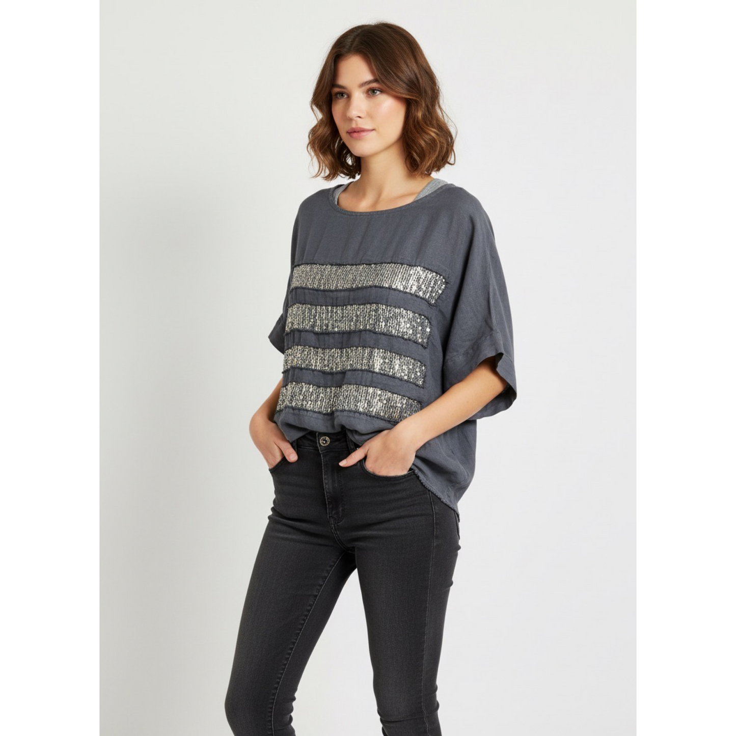 Harbor Stripe Linen Box Top