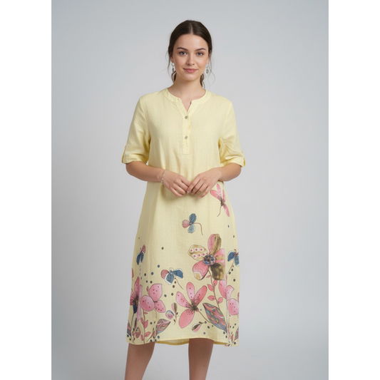 Yellow floral dress