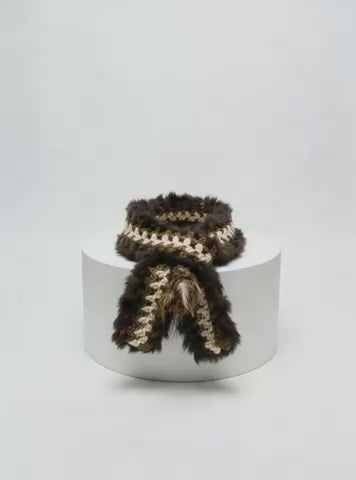 Alpine Luxe Faux-Fur Crochet Neck Warmer